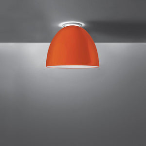 Nur Gloss Ceiling Light wall / ceiling lamps Artemide Nur mini ceiling Gloss orange 