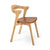 Oak Bok Dining Chair - Upholstered Seat Chairs Ethnicraft Cognac Leather 