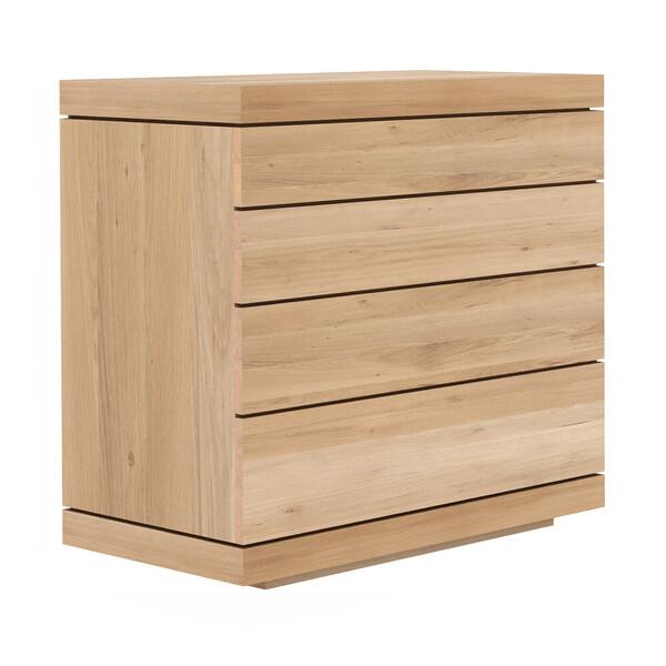 Oak Burger Chest 4 Drawers storage Ethnicraft 