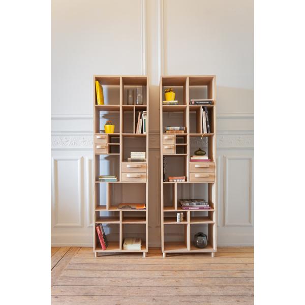 Oak Pirouette Book Rack storage Ethnicraft 