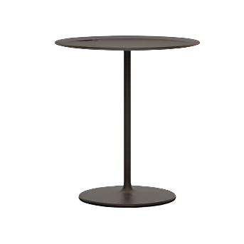 Occasional Low Table side/end table Vitra height 17.7 metal, chocolate 