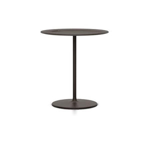 Occasional Low Table side/end table Vitra height 17.7 metal, chocolate 