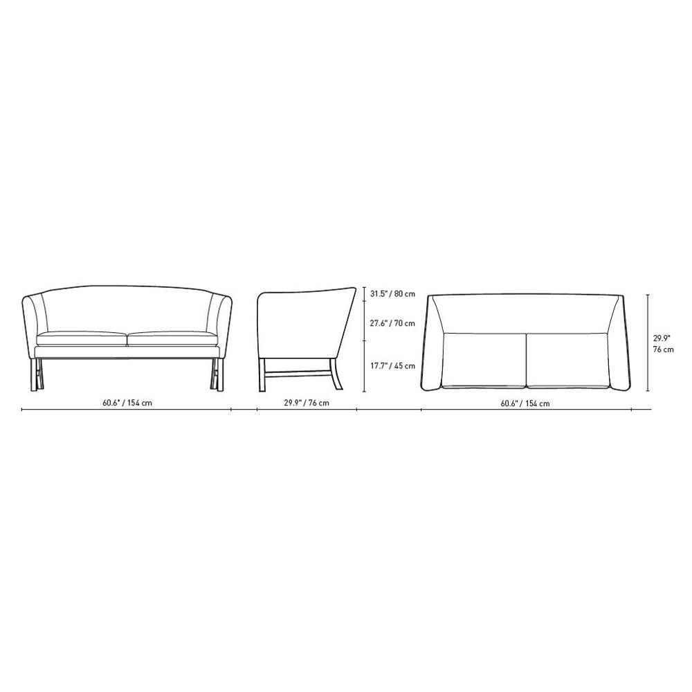 Ole Wanscher 602 2-Seat Sofa sofa Carl Hansen 