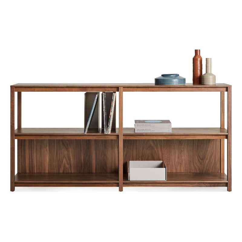 Open Plan Large Low Bookcase Shelves BluDot 