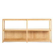 Open Plan Large Low Bookcase Shelves BluDot White Oak 