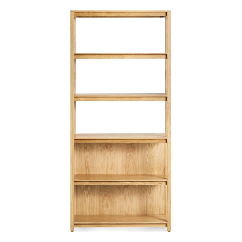 Open Plan Tall Bookcase Shelves BluDot White Oak 
