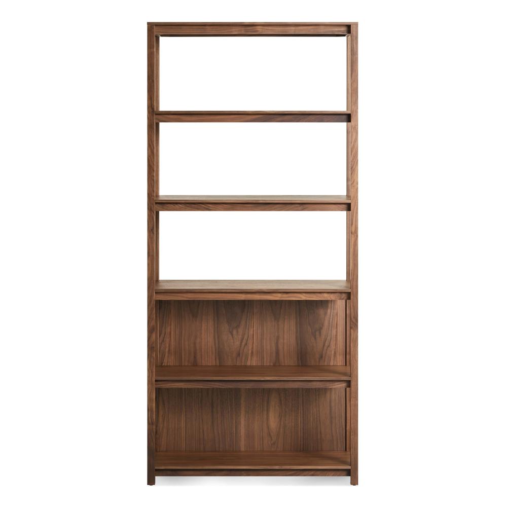 Open Plan Tall Bookcase Shelves BluDot Walnut 