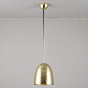 Stanley Small Pendant Light Pendant Lights Original BTC Hammered Polished Brass 