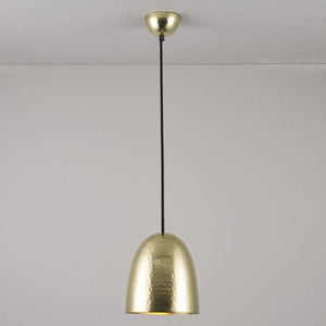 Stanley Small Pendant Light Pendant Lights Original BTC Hammered Polished Brass 