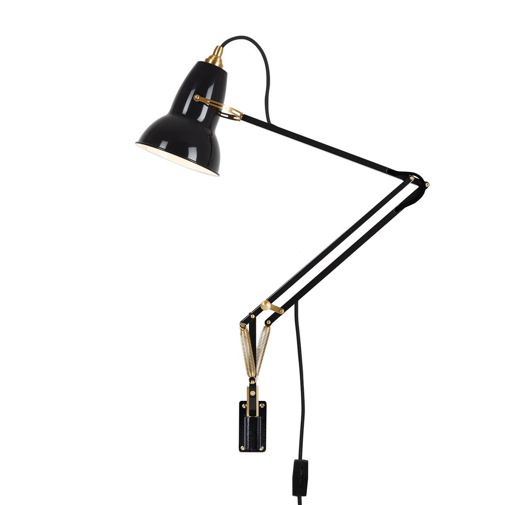 Original 1227 Brass Wall Mounted Lamp Wall Lights Anglepoise Deep Slate 