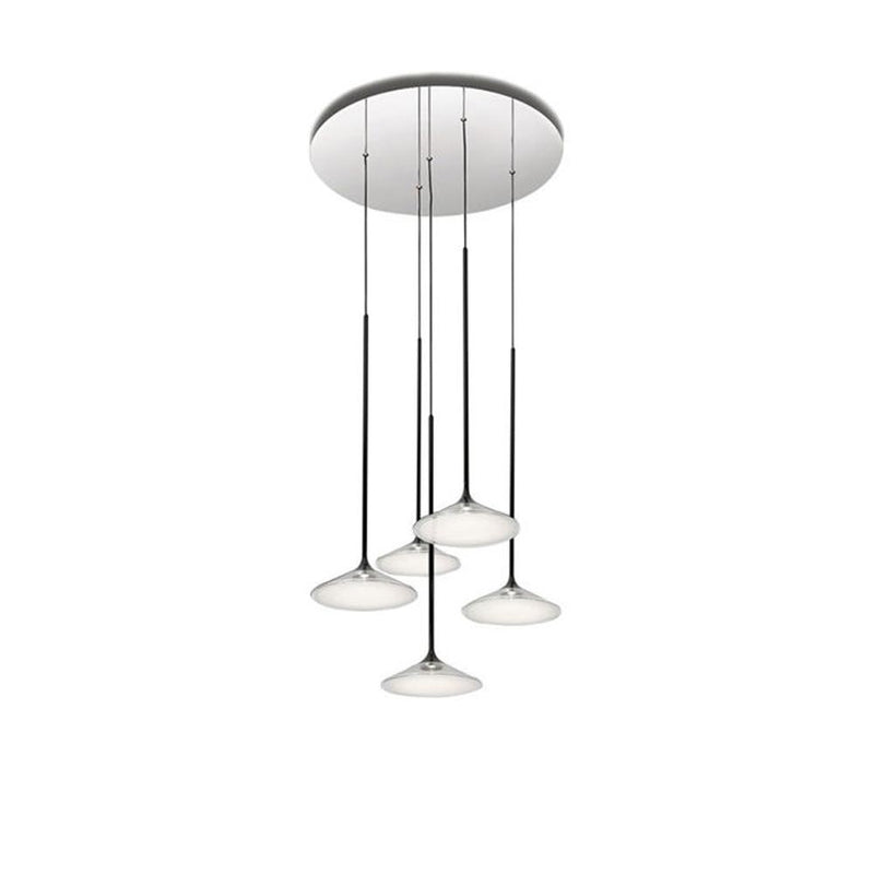 Orsa 21 Chandelier Suspension suspension lamps Artemide Clear Black 38W 