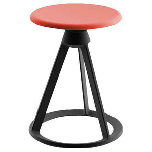 Piton Outdoor Fixed-Height Stool Outdoors Knoll Red Coral Jet Black 