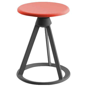 Piton Outdoor Fixed-Height Stool Outdoors Knoll Red Coral Metallic Grey 