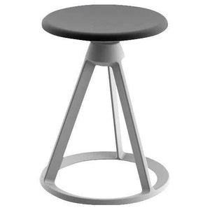 Piton Outdoor Fixed-Height Stool Outdoors Knoll Jet Black Sterling 