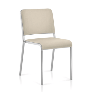 Emeco 20-06 Arm Chair Side/Dining Emeco Hand-Brushed Outdoor Fabric Papyrus Seat & Back Pad $+355 No Glides