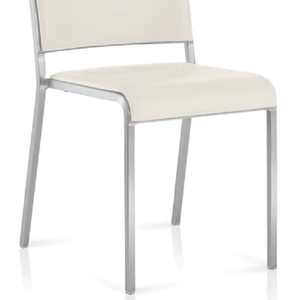 Emeco 20-06 Stacking Chair Side/Dining Emeco Hand-Brushed Outdoor Fabric Slate Seat Pad +$195 No Glides