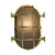 Oval Brass Bulkhead Outdoor Wall Light Outdoor Lighting Original BTC Polished Brass (Large) 