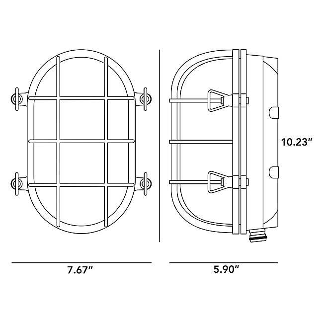 Oval Brass Bulkhead Outdoor Wall Light Outdoor Lighting Original BTC 