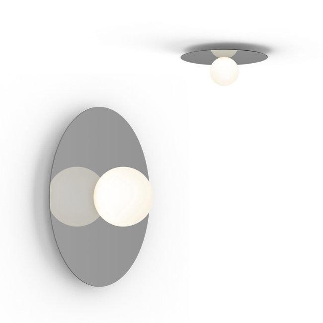 Bola Disc Flush ceiling lights Pablo 12"- Gun Metal 