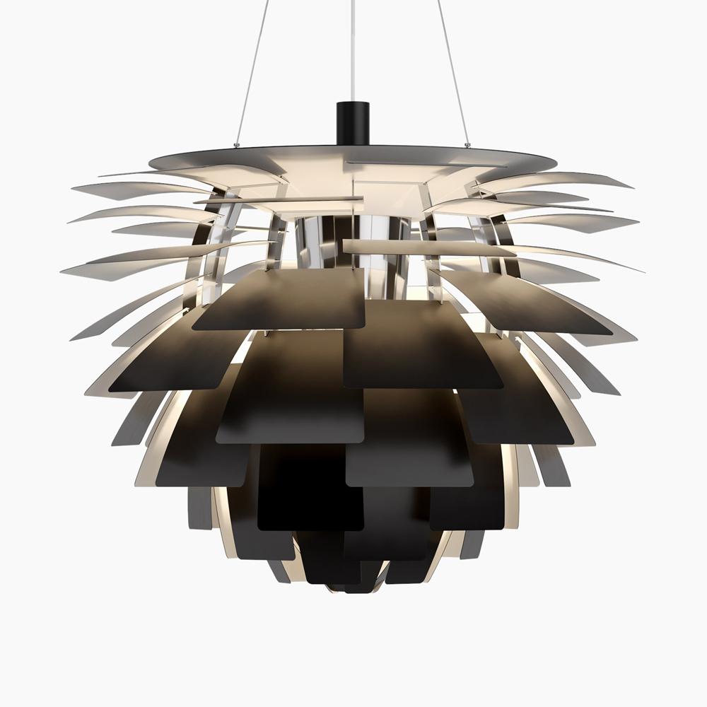 PH Artichoke Pendant hanging lamps Louis Poulsen Extra Large-33.1" D Black 