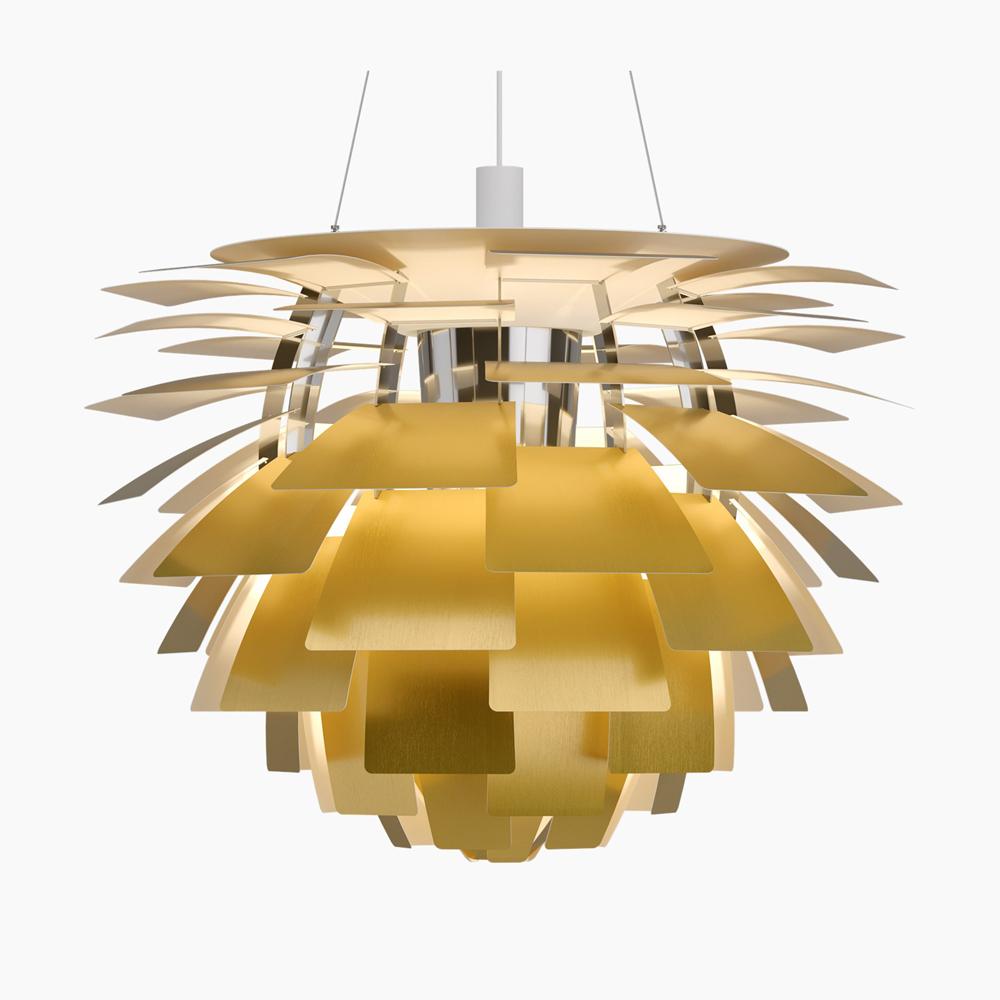 PH Artichoke Pendant hanging lamps Louis Poulsen Extra Large-33.1" D Brass 