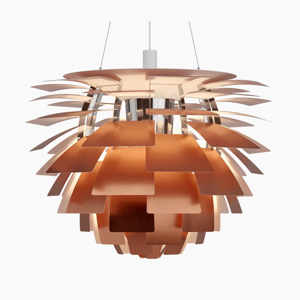 PH Artichoke Pendant hanging lamps Louis Poulsen Extra Large-33.1" D Copper 