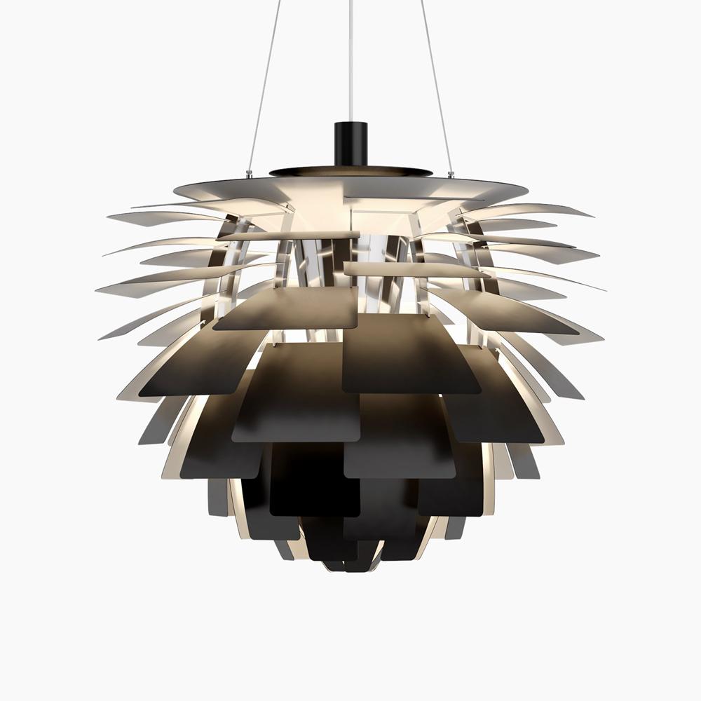 PH Artichoke Pendant hanging lamps Louis Poulsen Large-28.3" D Black 