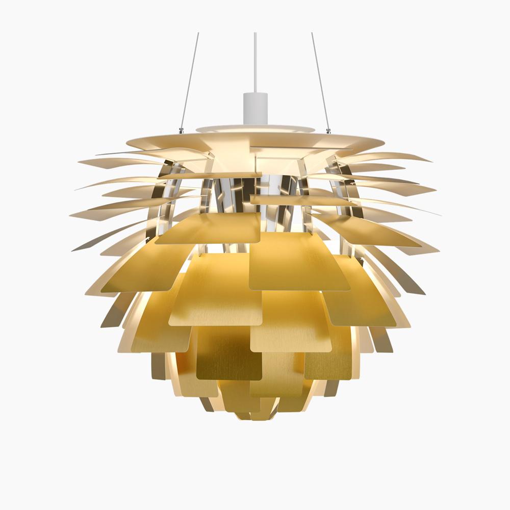 PH Artichoke Pendant hanging lamps Louis Poulsen Large-28.3" D Brass 