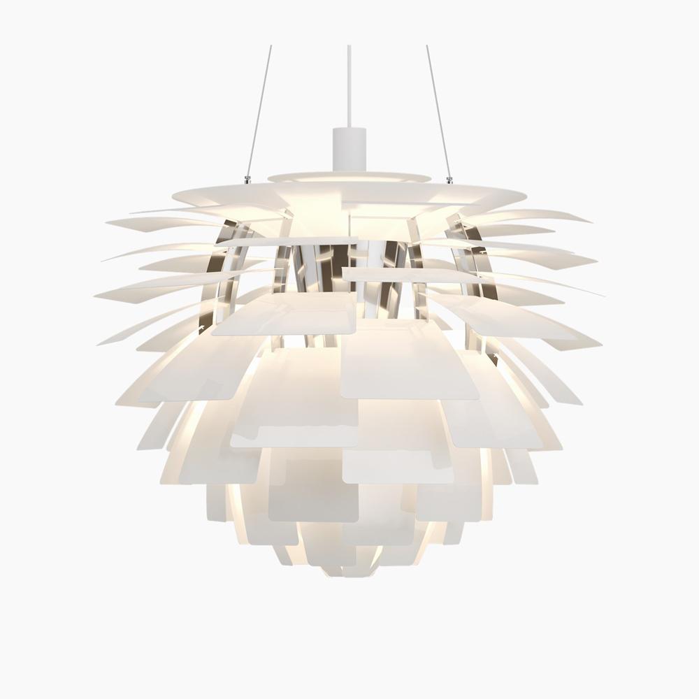 PH Artichoke Pendant hanging lamps Louis Poulsen Large-28.3" D White 