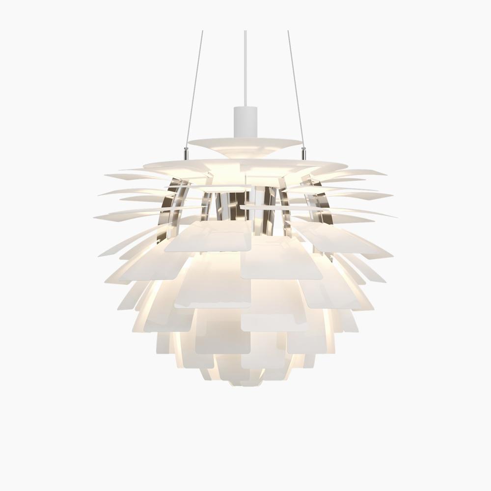 PH Artichoke Pendant hanging lamps Louis Poulsen Medium-23.6" D White 