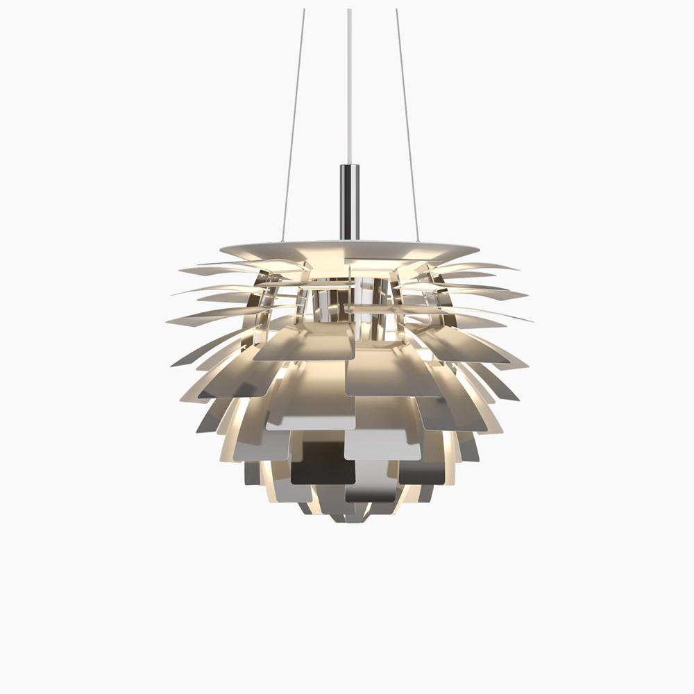 PH Artichoke Pendant hanging lamps Louis Poulsen Small-18.9" D Polished Stainless Steel 