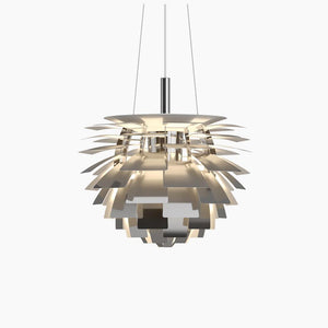 PH Artichoke Pendant hanging lamps Louis Poulsen Small-18.9" D Polished Stainless Steel 