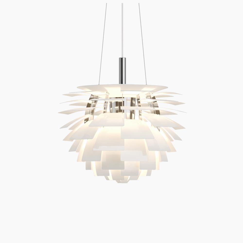 PH Artichoke Pendant hanging lamps Louis Poulsen Small-18.9" D White 