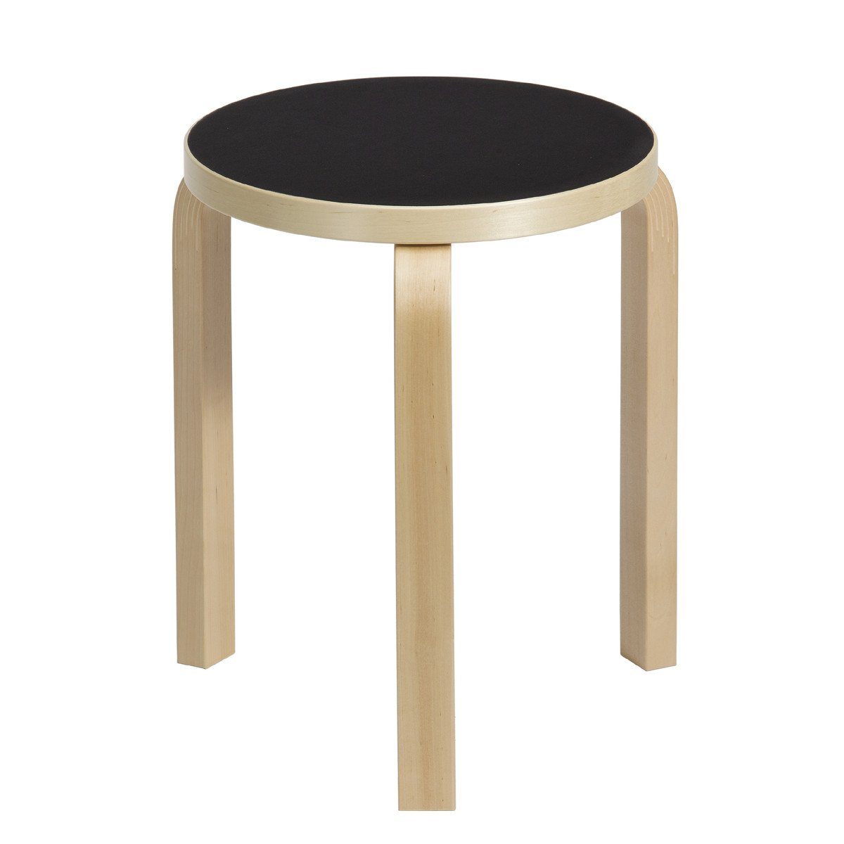 Stool 60 Stools Artek Linoleum Black 