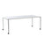 Panton Move Table Tables VerPan White Fenix Top & White Powder-coated Steel Frame Black Wheels 