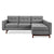 Jane 2 Loft Bi-Sectional Sofa Gus Modern Parliament Stone Walnut 