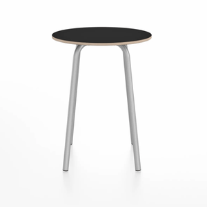 Emeco Parrish Cafe Table - Round Top Dining Tables Emeco Table Top 24" Clear Anodized Aluminum Black Laminate Plywood