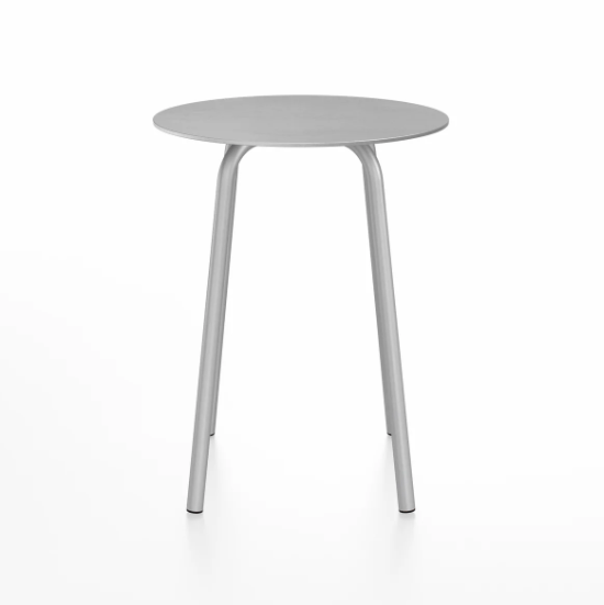 Emeco Parrish Cafe Table - Round Top Dining Tables Emeco Table Top 24" Clear Anodized Aluminum Brushed Aluminum