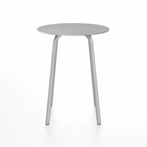 Emeco Parrish Cafe Table - Round Top Dining Tables Emeco Table Top 24" Clear Anodized Aluminum Brushed Aluminum