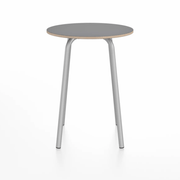 Emeco Parrish Cafe Table - Round Top Dining Tables Emeco Table Top 24" Clear Anodized Aluminum Gray Laminate Plywood