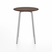 Emeco Parrish Cafe Table - Round Top Dining Tables Emeco Table Top 24" Clear Anodized Aluminum Walnut Wood