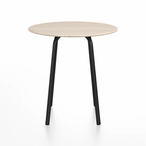 Emeco Parrish Cafe Table - Round Top Dining Tables Emeco Table Top 30" Black Powder Coated Aluminum Ash Wood