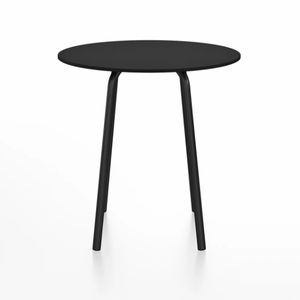 Emeco Parrish Cafe Table - Round Top Dining Tables Emeco Table Top 30" Black Powder Coated Aluminum Black HPL