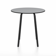 Emeco Parrish Cafe Table - Round Top Dining Tables Emeco Table Top 30" Black Powder Coated Aluminum Gray HPL