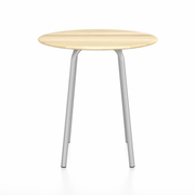 Emeco Parrish Cafe Table - Round Top Dining Tables Emeco Table Top 30" Clear Anodized Aluminum Accoya Wood
