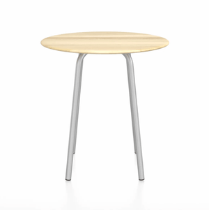 Emeco Parrish Cafe Table - Round Top Dining Tables Emeco Table Top 30" Clear Anodized Aluminum Accoya Wood