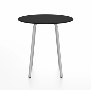 Emeco Parrish Cafe Table - Round Top Dining Tables Emeco Table Top 30" Clear Anodized Aluminum Black HPL