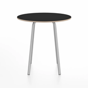 Emeco Parrish Cafe Table - Round Top Dining Tables Emeco Table Top 30" Clear Anodized Aluminum Black Laminate Plywood