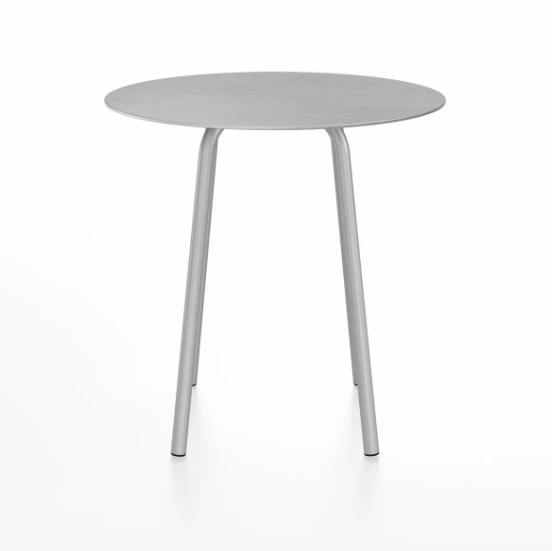 Emeco Parrish Cafe Table - Round Top Dining Tables Emeco Table Top 30" Clear Anodized Aluminum Brushed Aluminum