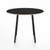 Emeco Parrish Cafe Table - Round Top Dining Tables Emeco Table Top 36" Black Powder Coated Aluminum Black Laminate Plywood